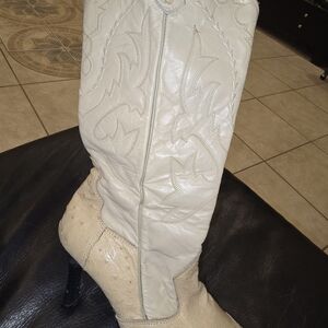Women's Cream Western Boots